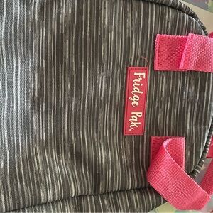 Fridge Pak Gray and Pink Cooler Bag